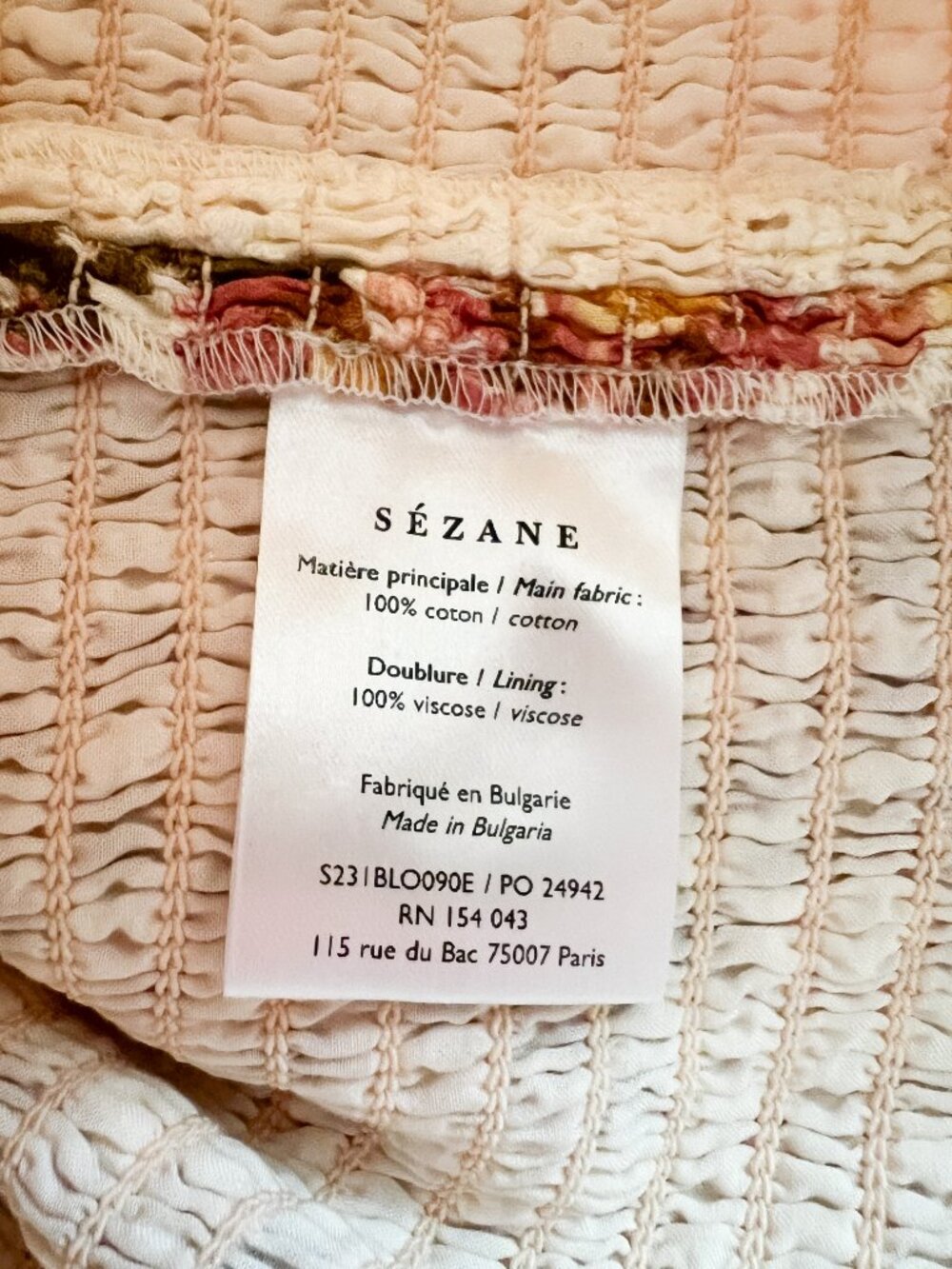 ✨ NWT ✨ Sezane - Elodie Blouse - size EU38 - Picture 7 of 9